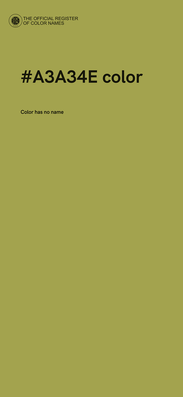 #A3A34E color image