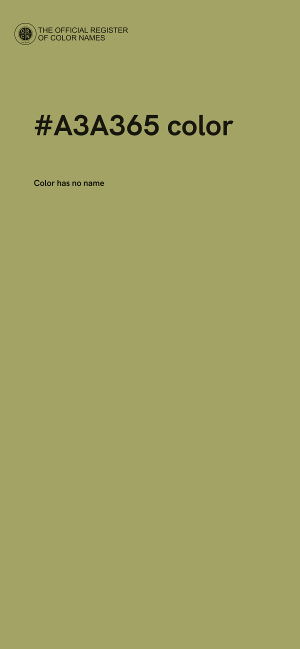 #A3A365 color image