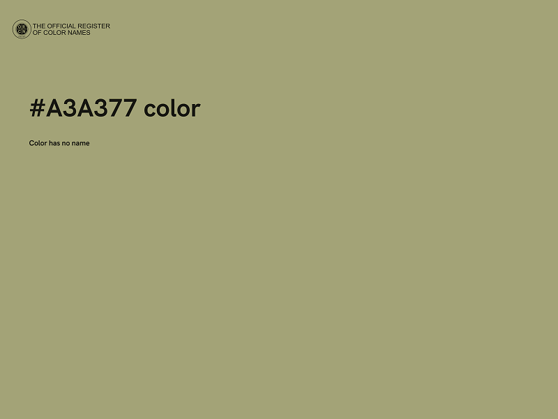 #A3A377 color image
