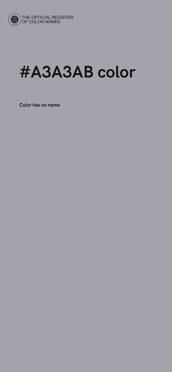 #A3A3AB color image