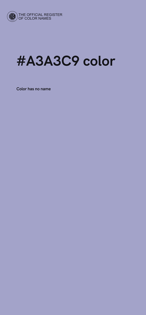 #A3A3C9 color image