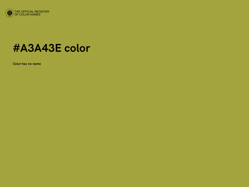 #A3A43E color image