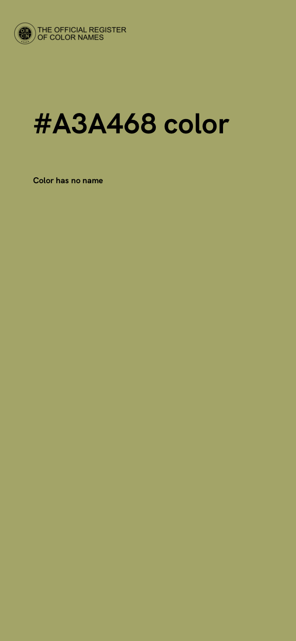 #A3A468 color image