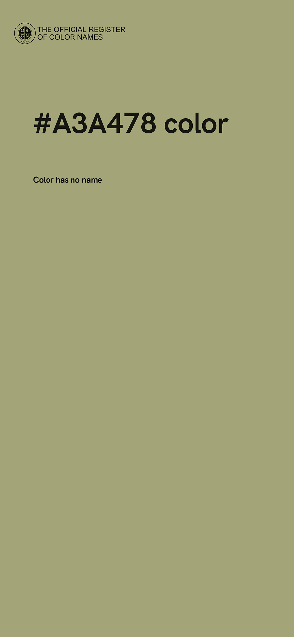 #A3A478 color image