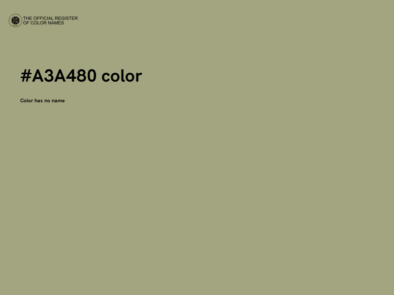 #A3A480 color image