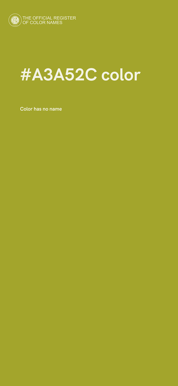 #A3A52C color image