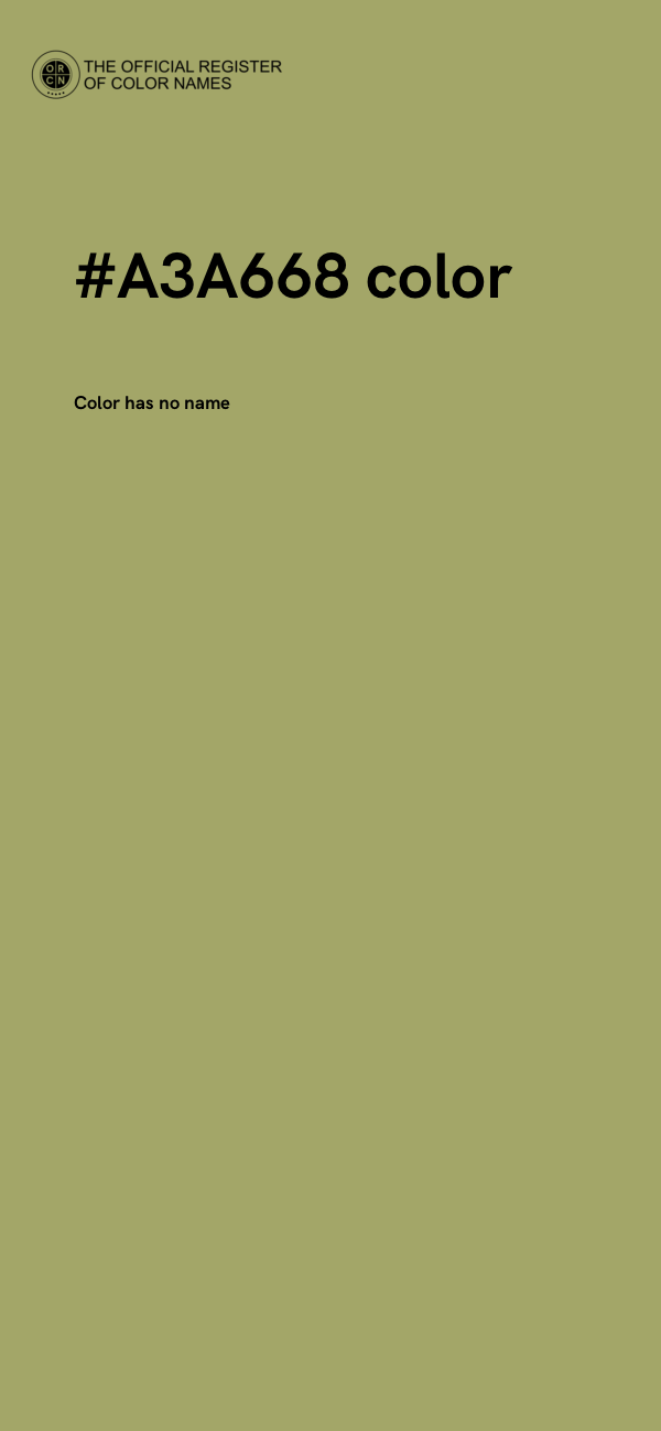 #A3A668 color image