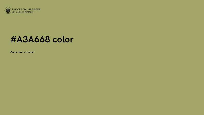 #A3A668 color image