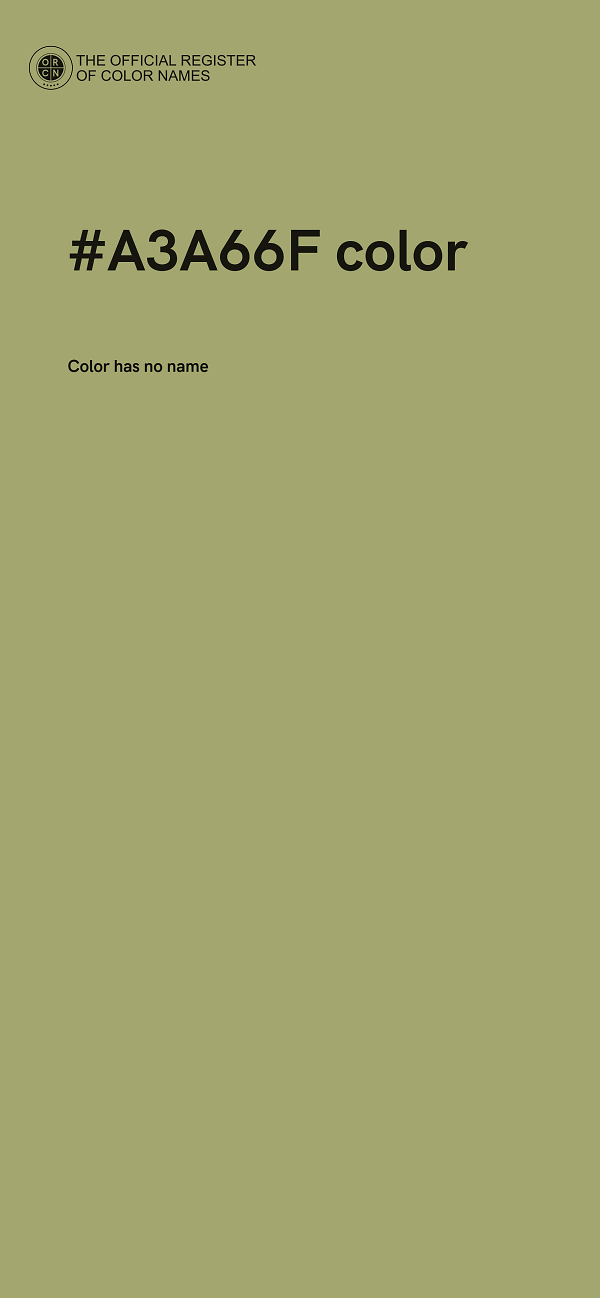 #A3A66F color image