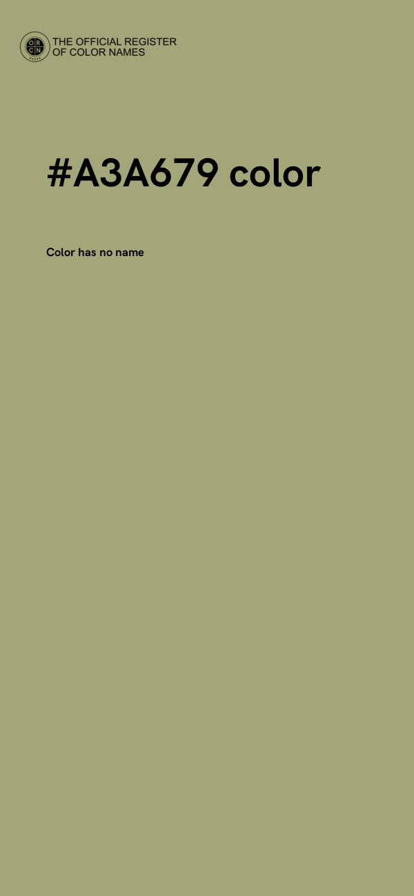 #A3A679 color image