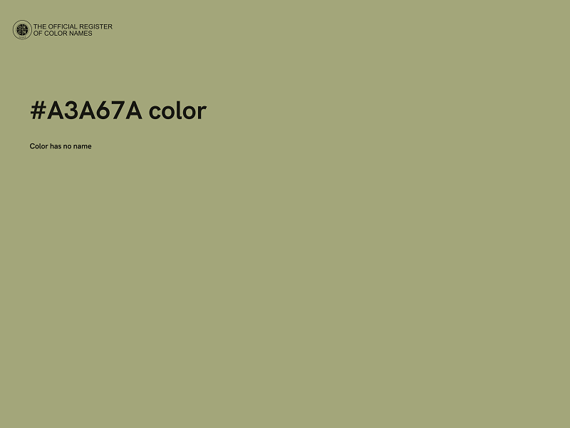 #A3A67A color image