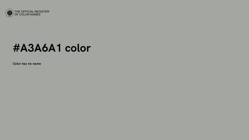 #A3A6A1 color image