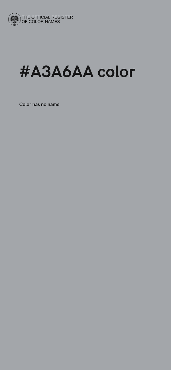 #A3A6AA color image