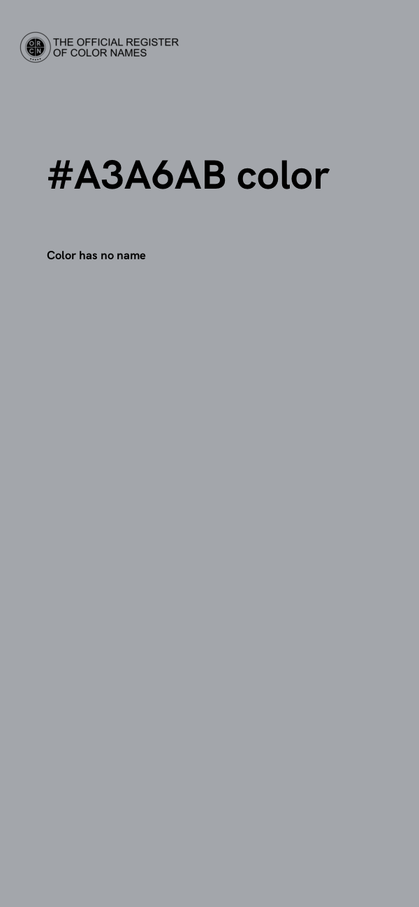 #A3A6AB color image