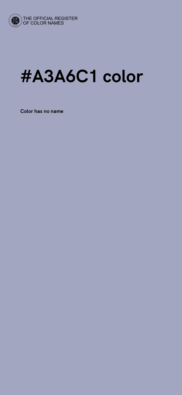 #A3A6C1 color image