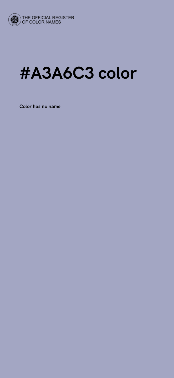 #A3A6C3 color image