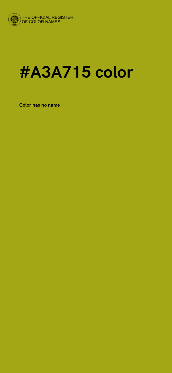 #A3A715 color image