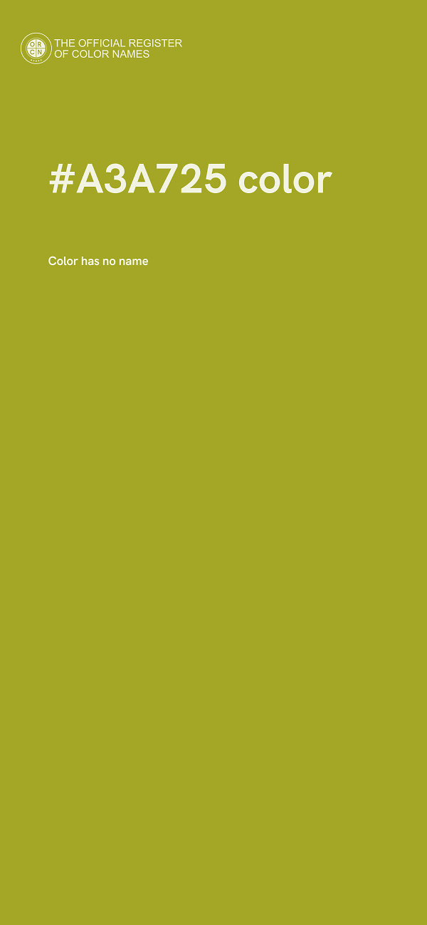 #A3A725 color image