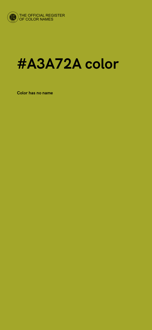 #A3A72A color image
