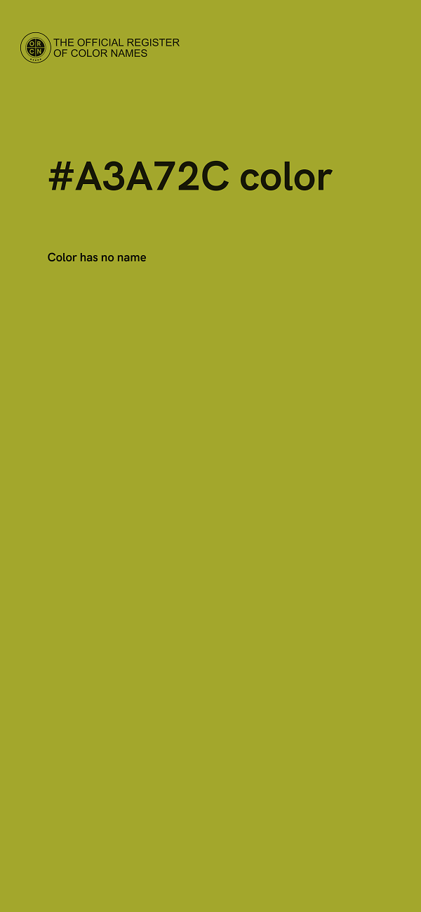 #A3A72C color image