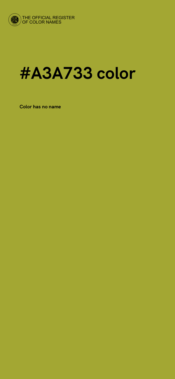 #A3A733 color image