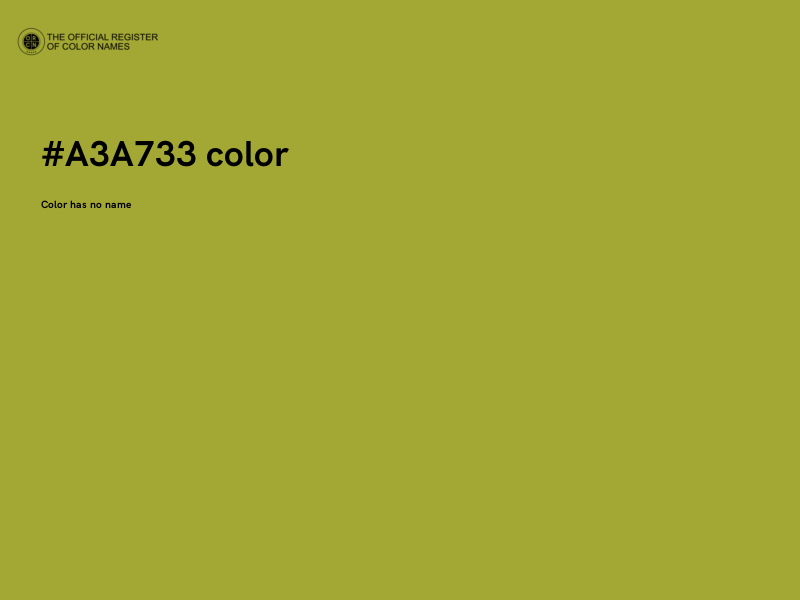 #A3A733 color image