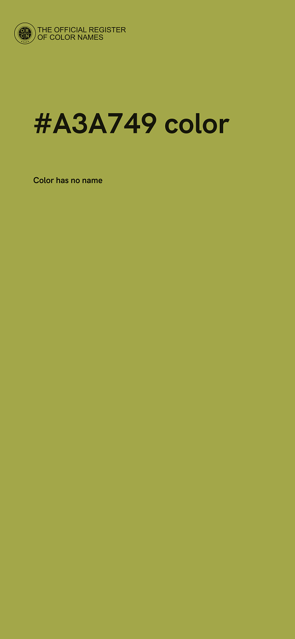 #A3A749 color image