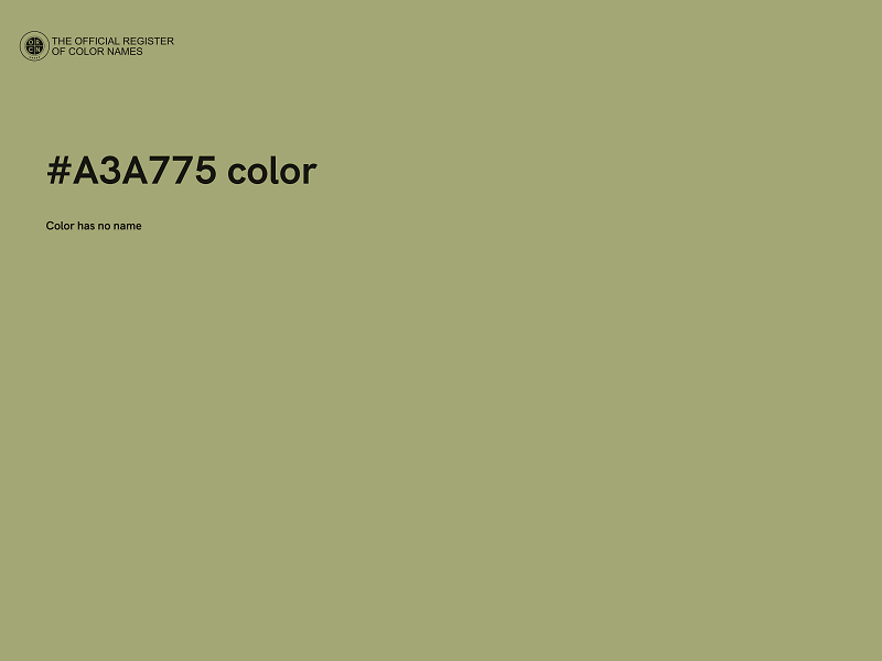 #A3A775 color image