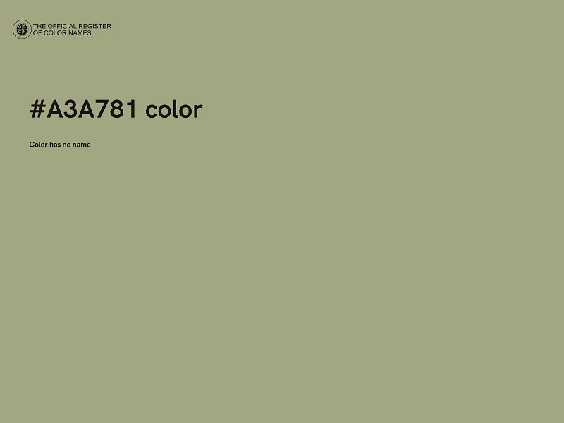#A3A781 color image