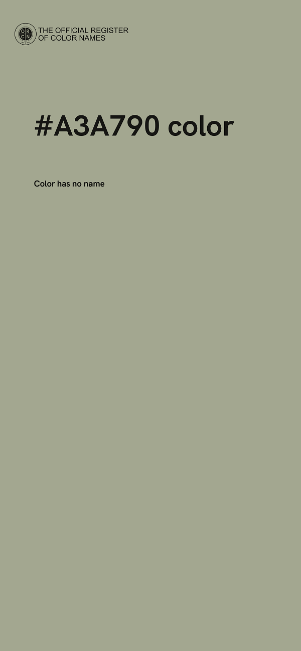 #A3A790 color image