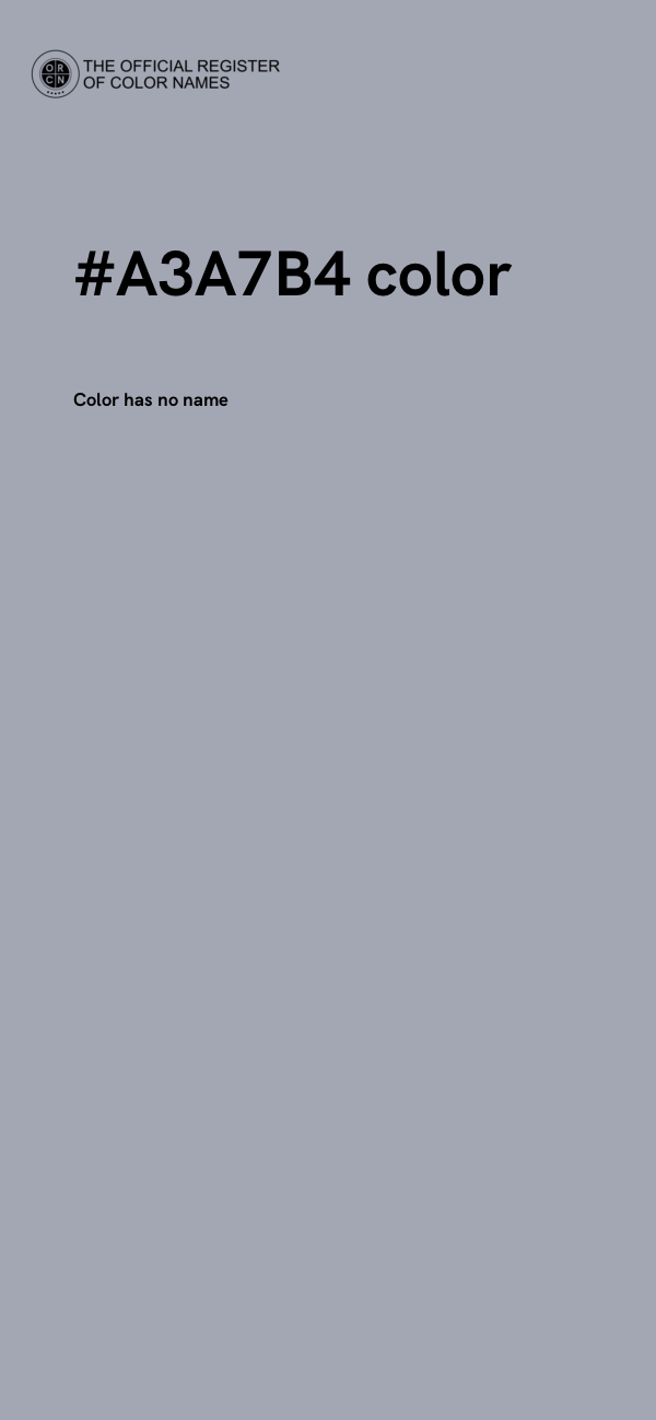 #A3A7B4 color image