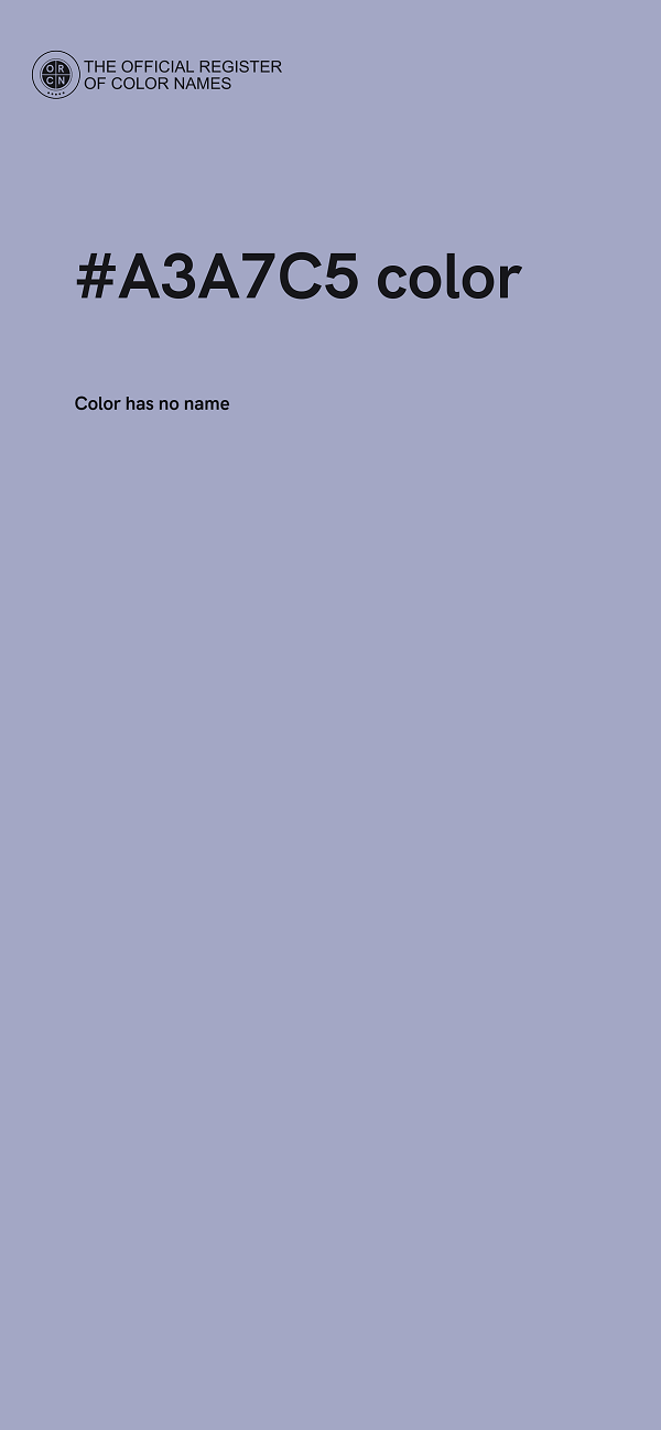 #A3A7C5 color image