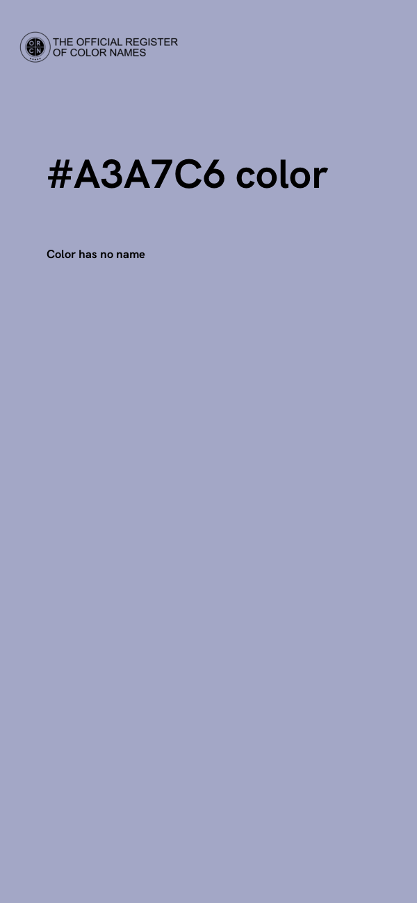 #A3A7C6 color image