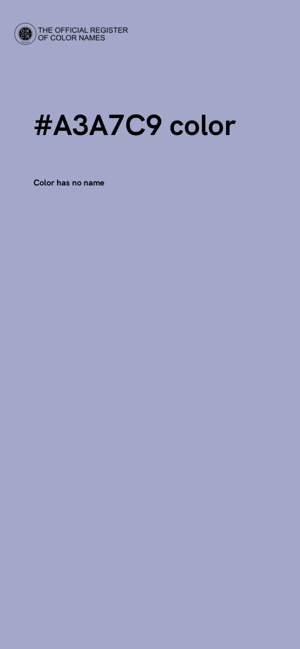 #A3A7C9 color image