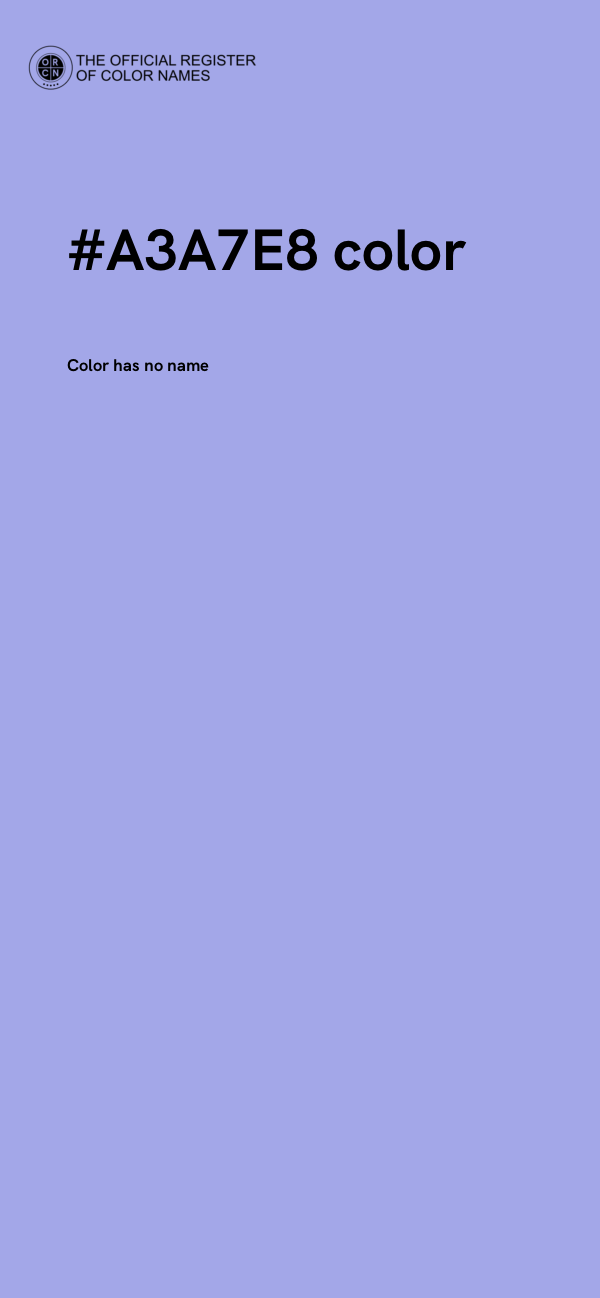 #A3A7E8 color image
