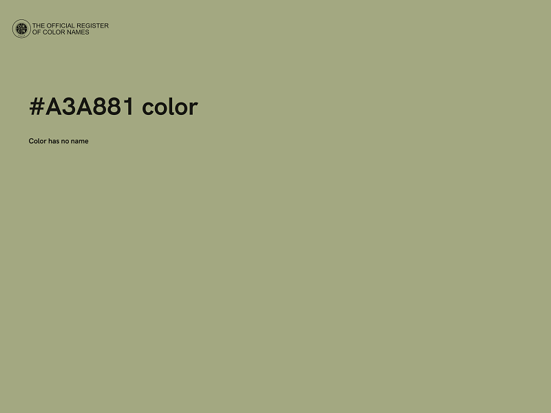 #A3A881 color image