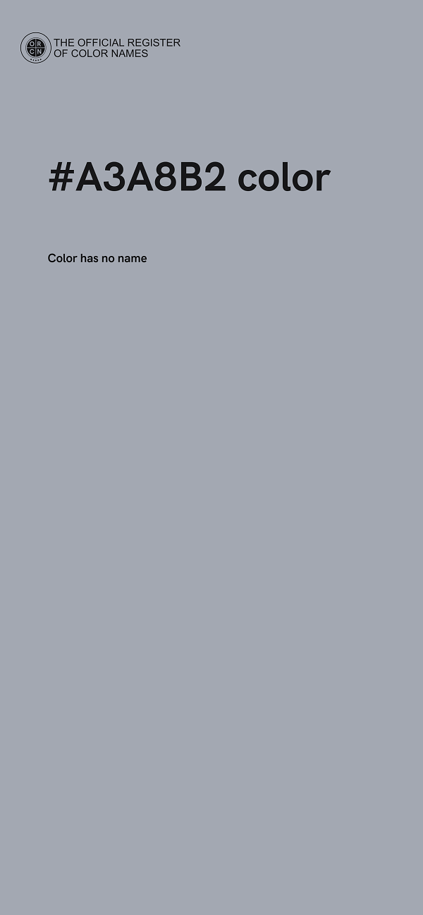 #A3A8B2 color image