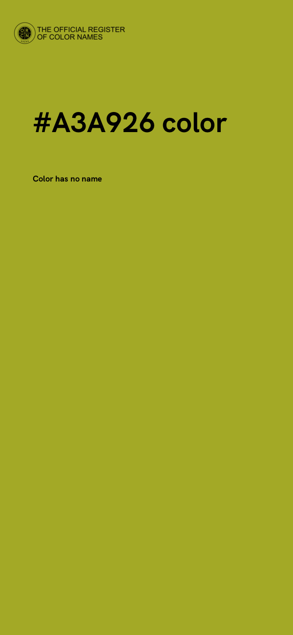 #A3A926 color image