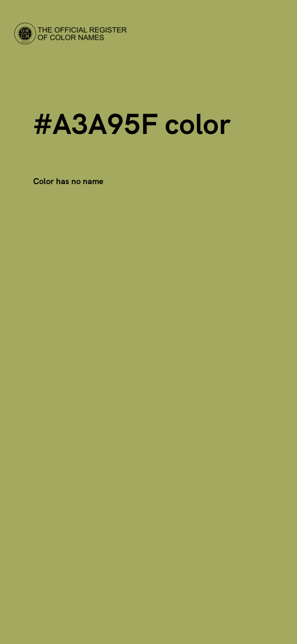 #A3A95F color image