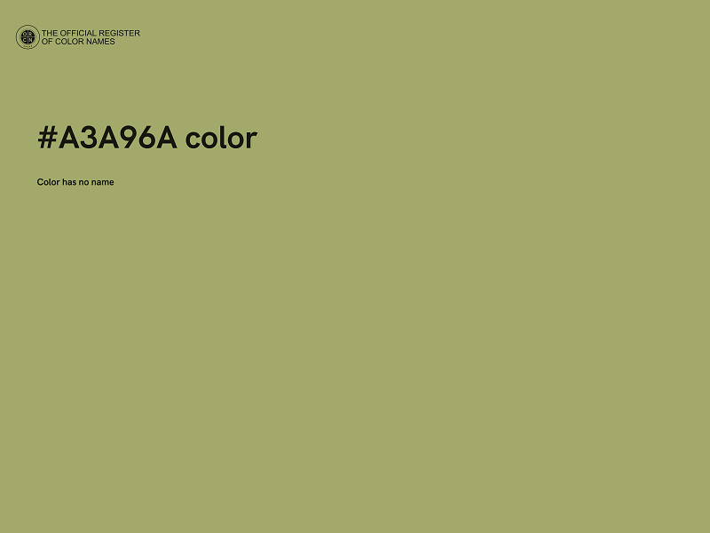 #A3A96A color image