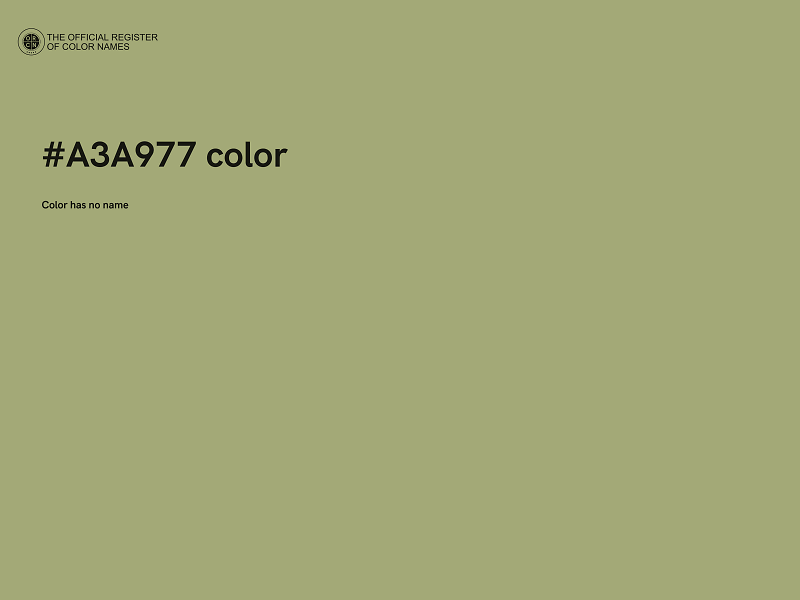 #A3A977 color image