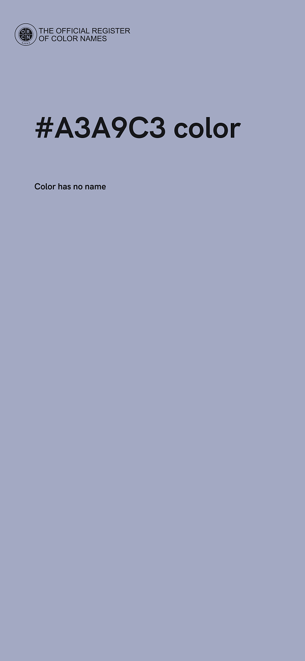 #A3A9C3 color image