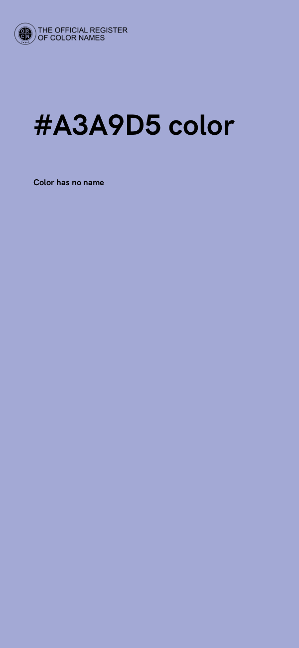 #A3A9D5 color image