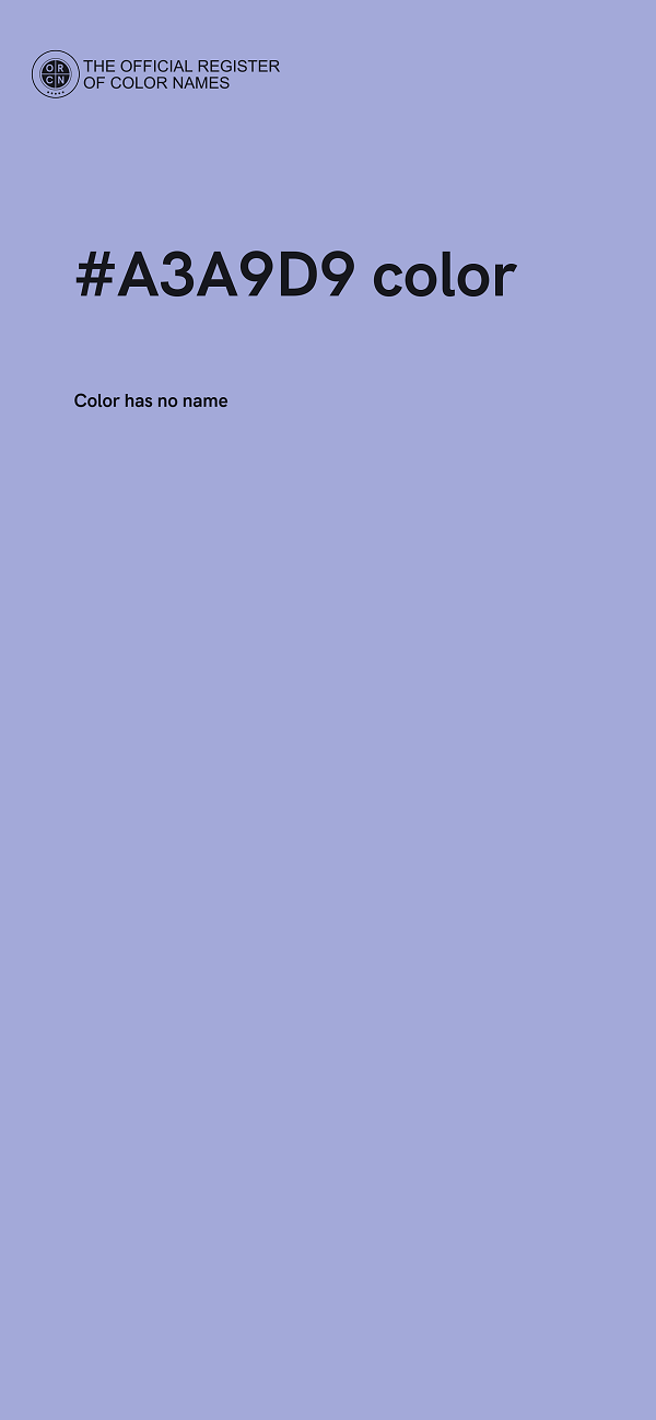 #A3A9D9 color image