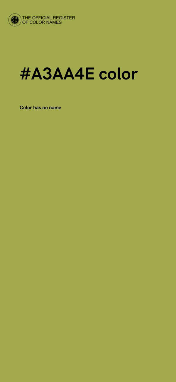 #A3AA4E color image