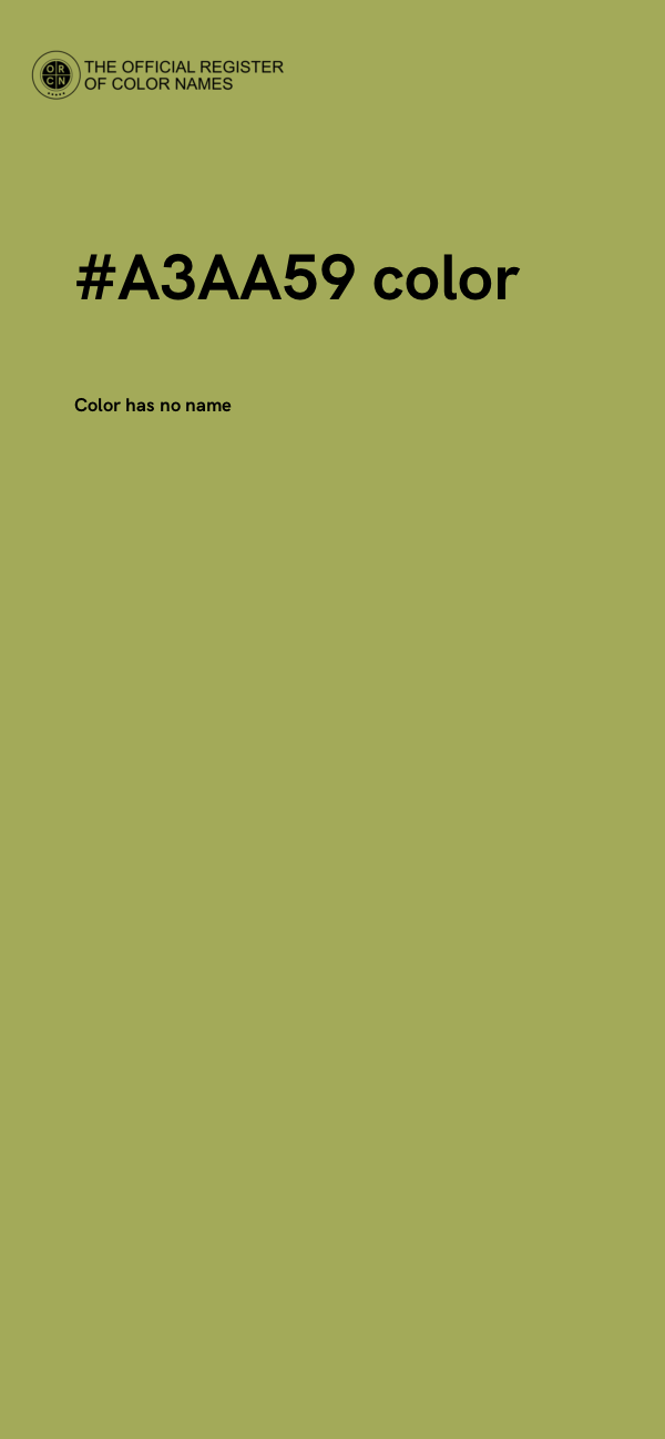 #A3AA59 color image