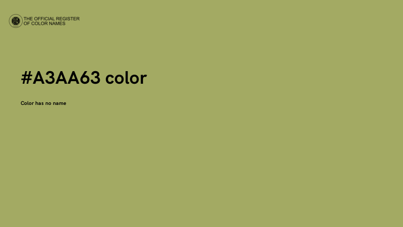 #A3AA63 color image