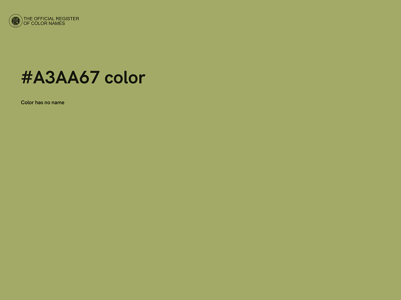 #A3AA67 color image