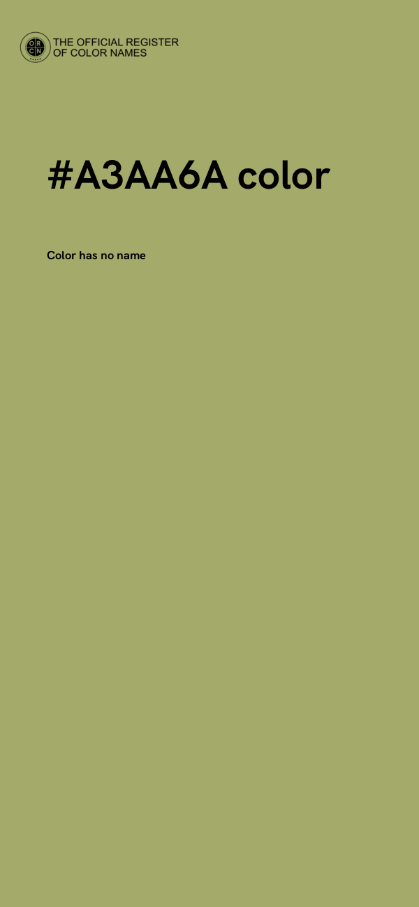 #A3AA6A color image