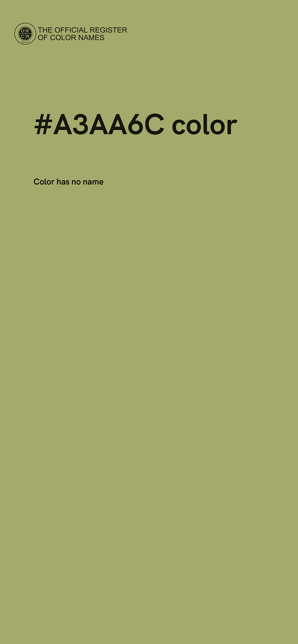 #A3AA6C color image